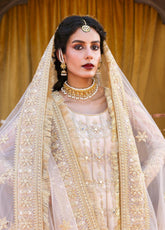 Arzoo By Zarqash Festive Embroidered Net 3 Piece Unstitched Suit ZQ25AF D-07 NAAZ